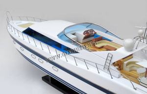 Modèle de bateau en bois MANGUSTA 105 de haute qualité du fabricant Gia Nhien Design personnalisé avec technique de peinture à faible quantité minimale de commande - Product Image 4