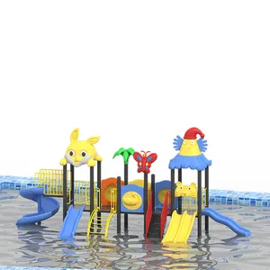 미니 물 놀이 장난감 놀이터 유리 섬유 슬라이드 수생 스플래시 패드 장비 워터 파크