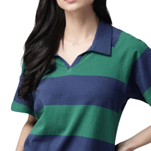 เสื้อโปโลสำหรับผู้หญิงเสื้อถักแบบลำลองสีพื้นออกแบบโลโก้ของคุณเอง - Product Image 4