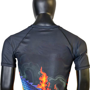 Protège-éruption à manches courtes et compression BJJ MMA grappin UPF 50 + Surf Swim Training Respirant Vente en gros personnalisé - Product Image 4