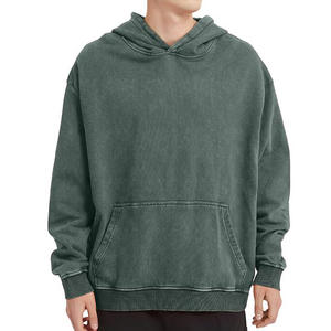 Automne décontracté unisexe pour classique imprimé LOGO lavage à l'acide à capuche High Street Sports pull lâche coton mélangé - Product Image 4