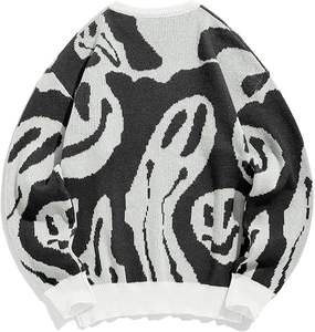 Sweat-shirts en polaire surdimensionnés d'Halloween pour femmes, personnalisés, de haute qualité, 2024, avec broderie, manches longues, hiver, uni - Product Image 2