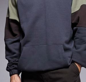 เสื้อฮู้ดสวมหัวผ้าฝ้าย100% โอเวอร์ไซส์สำหรับผู้ชายเสื้อผ้าแนวสตรีทฮิปฮอปปักเสื้อฮู้ดธรรมดาปักลายสีเป้าหมาย - Product Image 6
