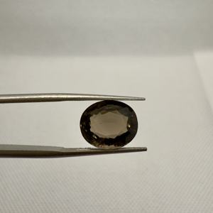 พลอยนาลิน5.24cts รูปไข่สีน้ำตาลควันจากแร่ควอตซ์แบบหลวมอัญมณีสังเคราะห์ทางเลือกที่ดีที่สุด - Product Image 2