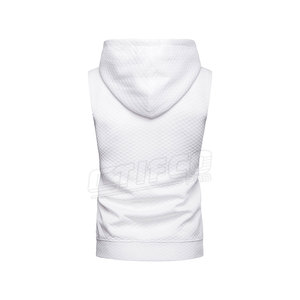 Pakistan Made Winter Men <b>Sleeveless</b> <b>Hoodie</b> Solid Color Polyester/Cotton Customized Durable & Breathable - Product Image 3