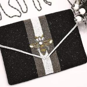 Porte-monnaie coloré en perles avec broderie à la main, couleur et taille personnalisables, forme carrée légère - Product Image 2