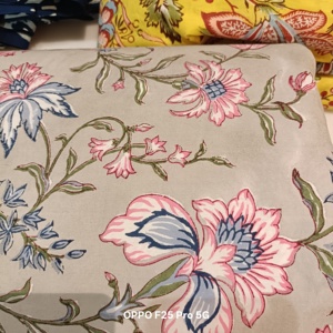 ชุดเดรสผ้าฝ้ายอินเดียสำหรับผู้หญิงชุดเดรส180gsm ออร์แกนิกทำจากผ้าฝ้ายพิมพ์ลายดอกไม้ - Product Image 5