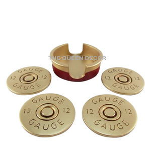 Sous-verres en pierre écologiques de style moderne, en forme de bois, finition cuivre antique, 300 mm de diamètre, 8 mm d'épaisseur, faits à la main, de luxe - Product Image 3