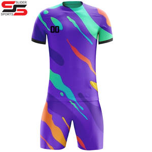 ชุดเล่นฟุตบอลสำหรับผู้ชายชุดเล่นฟุตบอลแบบซับลิเมชันดีไซน์ใหม่ชุดเล่นฟุตบอลระบายอากาศได้ดี - Product Image 5