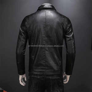 2025 Customized Top Design Men's Genuine <b>Leather</b> Bomber Cafe <b>Jacket</b> High Quality <b>Winter</b> Waseem Impex Custom Design - Product Image 4