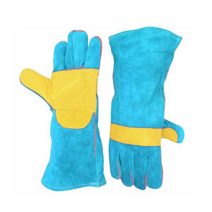 NOUVEAU Gants de soudage en cuir style vintage Conception perforée pour la sécurité des mains Gants en cuir de vachette pour hommes - Product Image 3