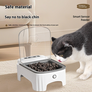 Smart Sensor Plastic Pet <b>Feeder</b> with Automatic Lid Opening <b>Timed</b> Feeding Rechargeable Battery & LCD Display - Product Image 2