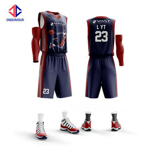 Ensemble maillot et short de basket-ball durable et léger pour adulte avec sublimation couleur pour l'entraînement en équipe et l'utilisation en tournoi - Product Image 4