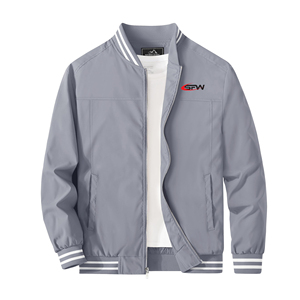 Chaqueta Bomber para Hombre al por Mayor OEM con Cuello Acanalado, Cierre de Cremallera Resistente y Tejido Resistente al Viento, Ideal para Ropa Urbana - Product Image 1