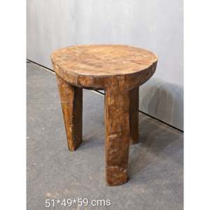 Naga <b>Rustic</b> Handmade Wood <b>Side</b> <b>Table</b> for Living Room General Home Furniture Use - Product Image 6