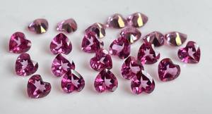 Corazón de topacio Rosa natural facetado Calidad superior 4mm Buena calidad-Corazón de topacio Rosa facetado Calidad superior - Product Image 2