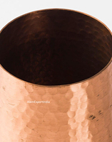 Gobelet à boire en cuivre pur de haute qualité, design martelé, moderne, portable, compatible lave-vaisselle, taille personnalisée, cadeau, verres de mariage