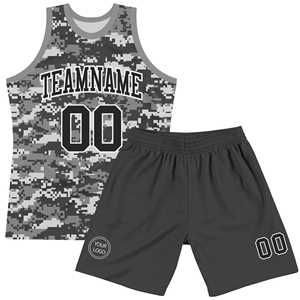 Uniformes de basket-ball personnalisés Ensemble maillots et shorts de l'équipe pour hommes Impression par sublimation Vêtements de sport en maille respirante à séchage rapide ODM OEM - Product Image 3
