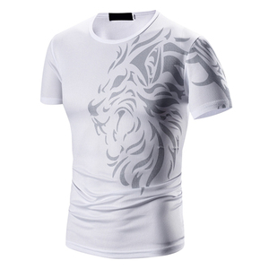 Camiseta con estampado completo de manga corta para hombre al por mayor, camiseta con sublimación 3D, ropa de impresión personalizada con camiseta con logotipo - Product Image 3