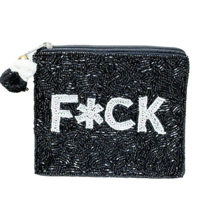 Bolsa de Monedas Fabulosa con Bordado de Cuentas en Blanco y Negro Hecha a Mano con un Elegante Estilo de Moda por MD HANDICRAFTS - Product Image 1