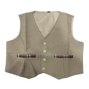 Nieuwe Trending Veelzijdig Patroon Klassiek Vest Met Enkele Rij Knopen Mouwloos Vest Voor Middelbare Scholieren