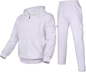 Streetwear à la mode hommes à capuche coton polaire fermeture éclair surdimensionné hiver chaud tenue - Product Image 1