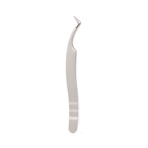 Professional Stainless Steel Eyelash Tweezers Anti-Magnetic Reusable Smooth Tip Precision Grooming <b>Tool</b> for Salon Use - Product Image 4