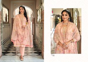 ชุดสูท Shalwar Kameez สำหรับผู้หญิง,ชุดสูทแบบทางการผ้าโปร่งปักลายสำหรับสุภาพสตรีรุ่นล่าสุด - Product Image 3