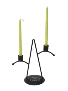 Manufacturer and Exporter Of Top Trending 2026 <b>Black</b> Double <b>Candlestick</b> Candle Holder Metal Iron Candle Stand For Decoration - Product Image 3