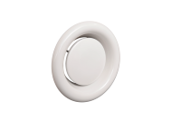 Vanne à disque à débit d'air réglable, faible bruit, montage au plafond, acier galvanisé, 30-350 m³/h, certifiée ISO, flux d'air uniforme à 360°, garantie 1 an
