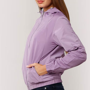 Hot Selling Windproof Zip-Up <b>Lightweight</b> Breathable High Quality Fabric Fashionable Winter Dyed <b>Women's</b> Windbreaker <b>Jacket</b> - Product Image 2