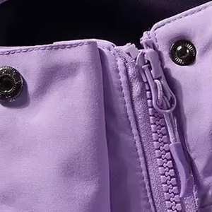 Coupe-vent en toile bicolore de haute qualité pour hommes vestes à blocs de couleurs confortables et durables à la mode pour l'hiver - Product Image 3