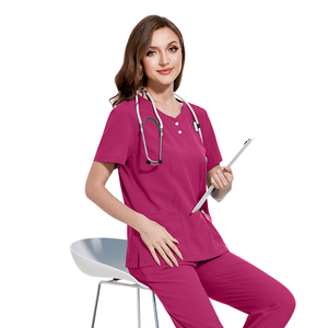 Logotipo personalizado Hombres Mujeres Unisex Enfermera Quirúrgico Scrubs Traje Doctor Médico Hospital Uniforme Conjunto Top Jogger Pantalones Scrubs Uniformes Conjunto - Product Image 5