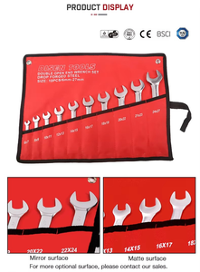 Jeu de clés à molette en acier au carbone chromé 6/8/10/12 pièces DIY Grade Mesure métrique 17mm 21mm OEM personnalisable - Product Image 2