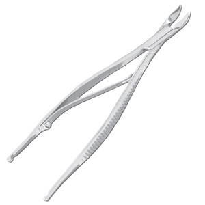 Fórceps manuales Michel Abrazadera quirúrgica de acero inoxidable Base de instrumentos quirúrgicos - Product Image 1
