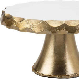 Présentoir à gâteaux et aliments en métal de forme ronde Design de luxe classique Support à dessert en laiton massif de grande taille à un prix attractif - Product Image 4