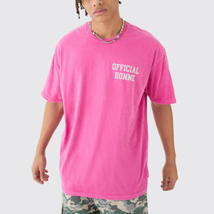 Camisetas de algodón 100% para hombre, logotipo de pantalla 3D personalizado, camisetas gráficas lisas de gran tamaño y peso pesado, camiseta estampada para hombre - Product Image 2