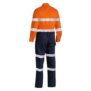 Venta caliente Taped Hi Vis Drill Overall Hi Vis Drill Overol de algodón de dos toneladas Hi Vis Working Overall - Product Image 2