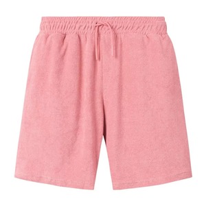 Pantalones cortos informales de algodón para hombre, cintura elástica con cordón y bolsillos, sólidos, transpirables, holgados, para entrenamiento en la playa, gimnasio, deporte - Product Image 1