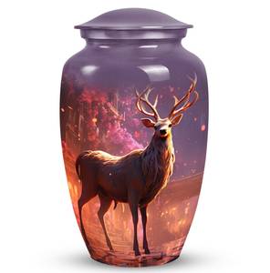 Deer Personalized Memorial Urn Elegant Decorative Modern <b>for</b> Human <b>Ashes</b> Cremation <b>for</b> <b>Ashes</b> Adults Custom Urns Art Urn - Product Image 1