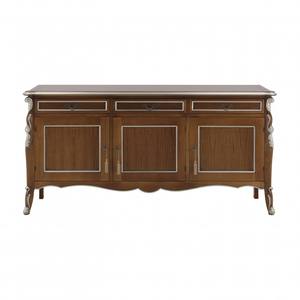 Cinzia Classic Chest of Drawers in Solid Mahogany Wood with Wood Carvings and <b>Walnut</b> Finish. - Product Image 6