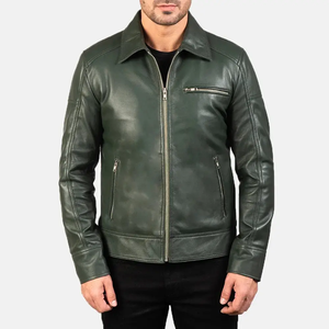 Veste en cuir PU de haute qualité à la mode britannique pour hommes, style noir ajusté - Product Image 4