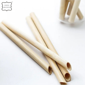 Pailles à boire en bambou biodégradables 100% naturelles de qualité supérieure Alternatives écologiques pour un emballage de boîte à siroter durable - Product Image 2