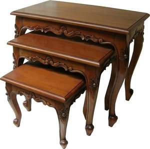 Table gigogne en bois pour petits espaces Meubles compacts pour chambre salon et bureau - Product Image 2