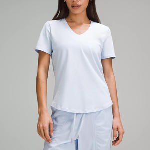 เสื้อยืดลำลองผู้หญิงขายดีสำหรับฤดูร้อน-เป็นมิตรกับสิ่งแวดล้อม ระบายอากาศได้ดี แห้งเร็ว มีหลายสี บริการ OEM ราคาโรงงาน - Product Image 6