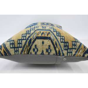 Style bohème 16x24 jaune laine Kilim oreiller luxe Vintage tissé coussin pour canapé literie 18x18 pouces coussin décoratif - Product Image 5