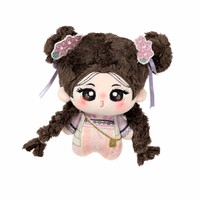 Peluche personnalisée mignonne en coton PP, avec costume Hanfu et chignons jumeaux, jouet de collection, cadeau, objet de présentation