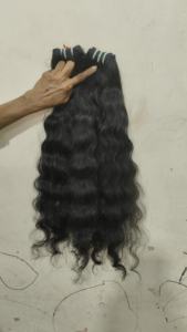 Donneur indien vague d'eau brute cuticule aligné cheveux de haute qualité Remy cheveux crus pas d'enchevêtrement pas de perte en vrac Double trame chaud populaire - Product Image 5