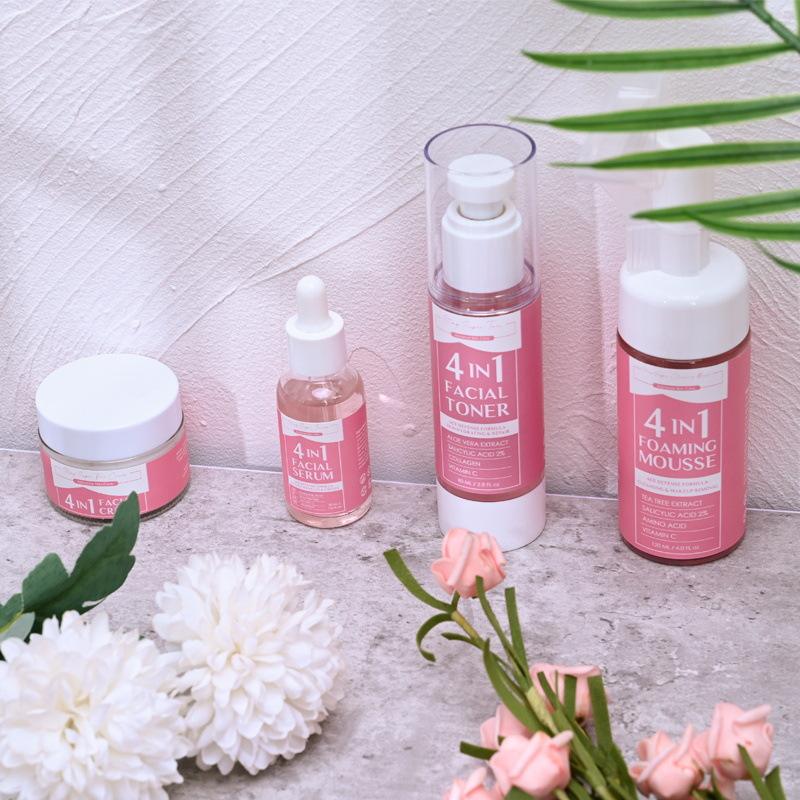 OEM Vegan Skincare Kit Manufacturer women private label facial set skin care