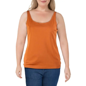 Vente en gros de camisoles sans manches en coton pour femmes, sans couture, en dentelle, décontractées, avec couleur et logo personnalisables, de haute qualité - Product Image 2
